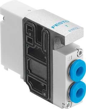 Festo 527531 supply plate CPVSC1-SP-PRS-Q4 For compressed air supply, valve terminal CPV-SC. Materials note: Conforms to RoHS