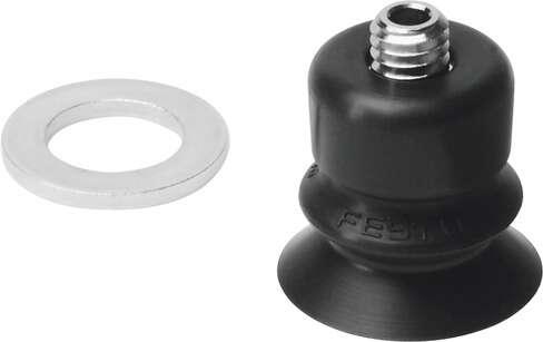 Festo 189378 suction cup ESS-20-BN easily interchangeable, Suction cup height compensator: 6 mm, Min. workpiece radius: 40 mm, Nominal size: 3 mm, suction cup diameter: 20 mm, suction cup volume: 1,6 cm3