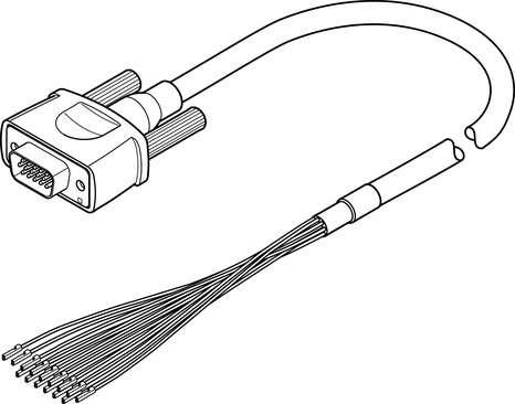 Festo 2307459 control cable NEBC-S1H15-E-1.0-N-LE15 Conforms to standard: DIN 47100, Cable identification: Without inscription label holder, Electrical connection 1, function: Field device side, Electrical connection 1, design: Angular, Electrical connection 1, connect