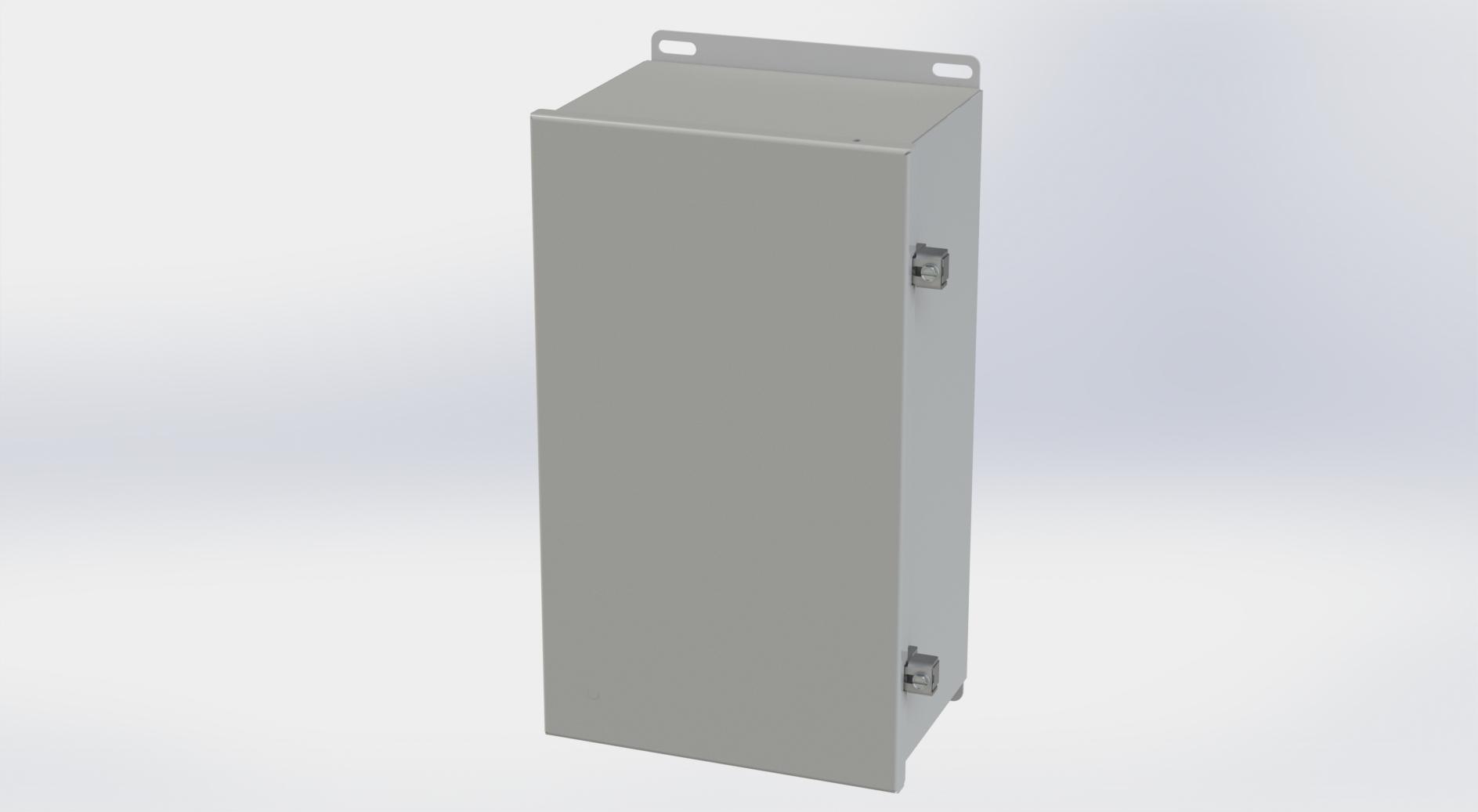 Saginaw Control SCE-14086CHNF CHNF Enclosure, Height:14.13", Width:8.00", Depth:6.00", ANSI-61 gray powder coating inside and out. Optional sub-panels are powder coated white.