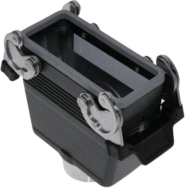 Mencom CAVW-16G29 Aggressive, Rectangular Hood, size 77.27, Double Latch with gasket, Top PG29 cable entry, High Construction