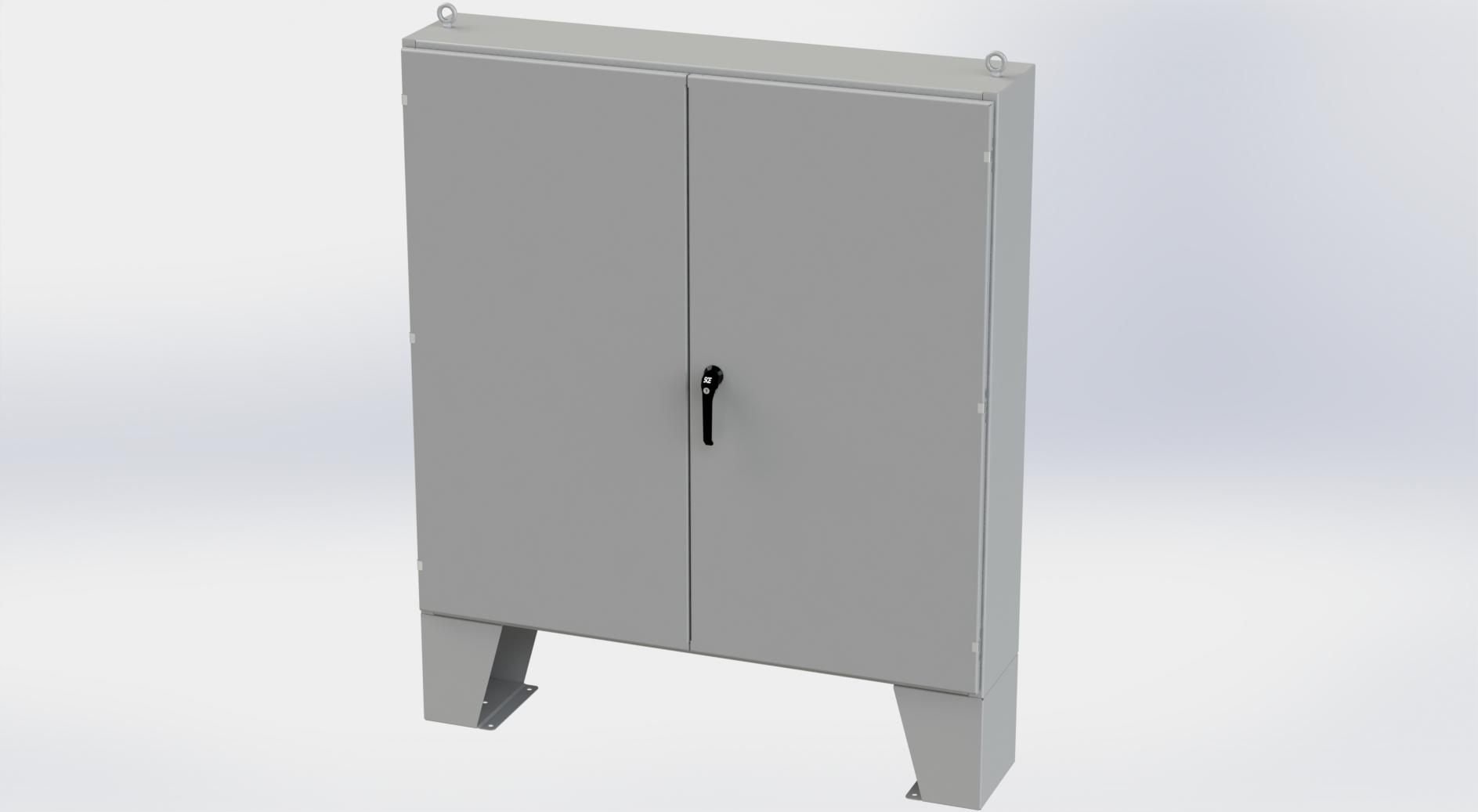 Saginaw Control SCE-606012LP 2DR LP Enclosure, Height:60.00", Width:60.00", Depth:12.00", ANSI-61 gray powder coating inside and out. Optional sub-panels are powder coated white.