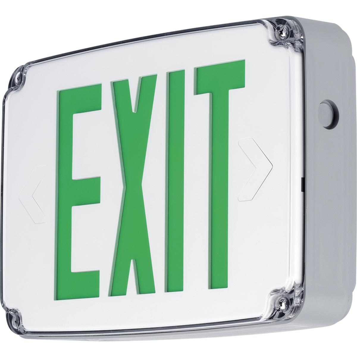 Hubbell PEWLE-SG-30 The PEWLE Series offers quality and value with a wet location rated emergency Exit sign. Housing and face-plate made from impact resistant UV stabilized polycarbonate. Housing is corrosion resistant and face-plate is fully gasketed. Exit face illumination