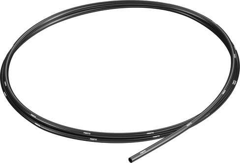 Festo 159661 plastic tubing PUN-3X0,5-SW Standard O.D tubing, for QS plug connectors, CN and CK polyurethane fittings (not approved for use in the food industry). Outside diameter: 3 mm, Bending radius relevant for flow rate: 12 mm, Inside diameter: 2,1 mm, Min. bendi
