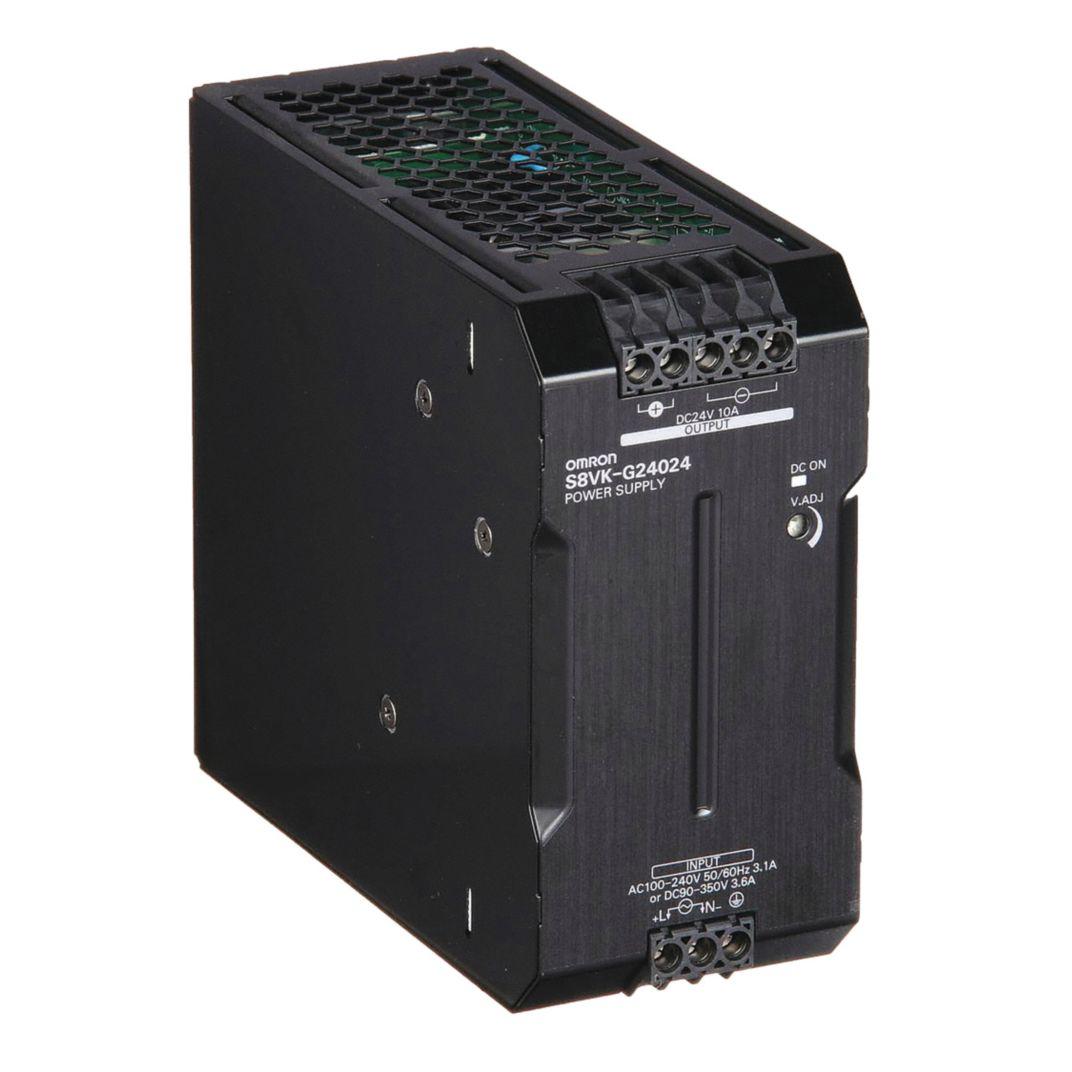 Omron S8VK-G24024 Power Supply, Switch Mode, 240W, 24V, 10 A, In 20-10AWG, 14-10AWG, S8VK Series