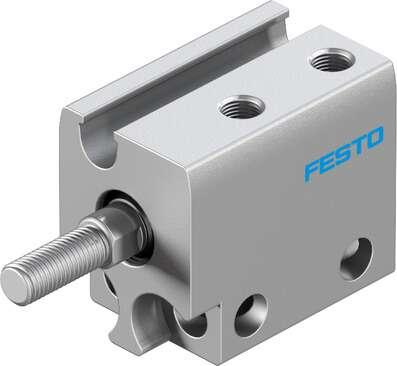 Festo 8080598 compact cylinder ADN-S-6-5-A Stroke: 5 mm, Piston diameter: 6 mm, Cushioning: No cushioning, Assembly position: Any, Mode of operation: double-acting