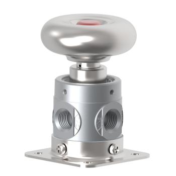 Humphrey 250HO31021A Manual Valves, Push Operated Valves, Number of Ports: 3 ports, Number of Positions: 2 positions, Valve Function: Detent, Piping Type: Inline, Direct piping, Options Included: Assembled mounting base, Approx Size (in) HxWxD: 3.14 x 1.56 DIA