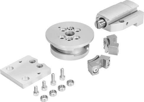Festo 1579786 clamping unit DADL-EL-Q11-20 Size: 20, Rotation angle adjustment range: 60 - 200 deg, Design structure: (* Piston, * Piston rod), Position detection: For proximity sensor, Operating pressure: 5 - 8 bar