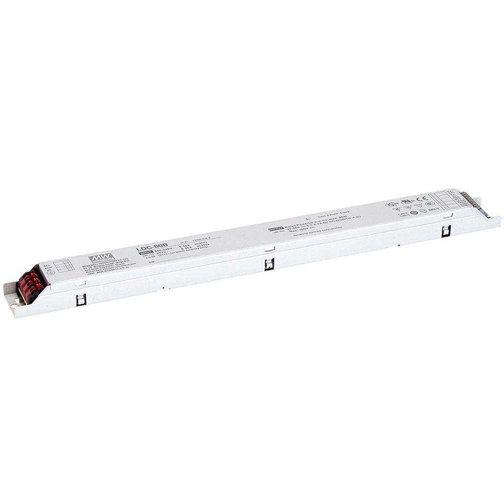 MEAN WELL LDC-80B AC-DC Linear LED driver Constant Power Mode; Output 56Vdc at 2.1A; Metal housing design; 3-in-1 dimming 0-10Vdc PWM resistance