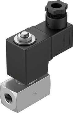 Festo 1491863 solenoid valve VZWD-L-M22C-M-G14-60-V-1P4-4-R1 Directly actuated, G1/4" connection. Design structure: Directly actuated poppet valve, Type of actuation: electrical, Sealing principle: soft, Assembly position: Any, Mounting type: Line installation