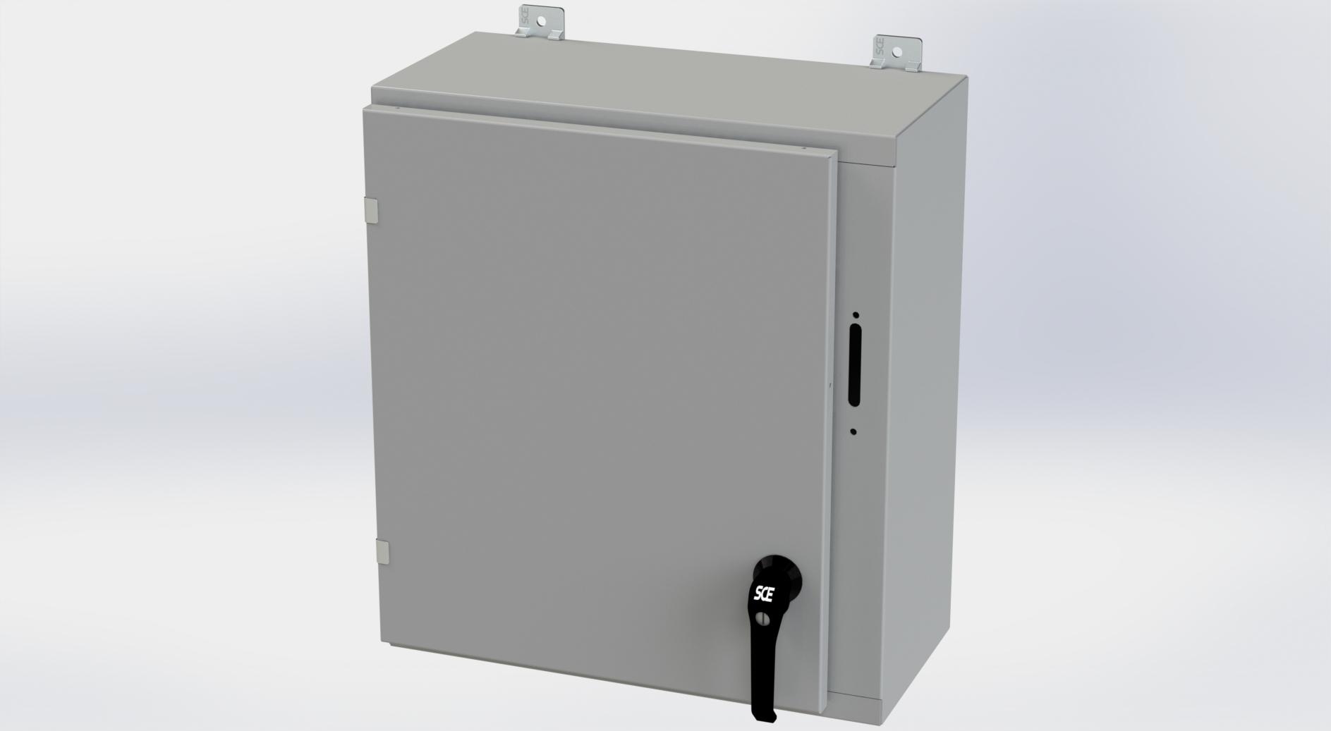 Saginaw Control SCE-24SA2210LPPL Obselete Use SCE-24XEL2110LP, Height:24.00", Width:21.38", Depth:10.00", ANSI-61 gray powder coating inside and out. Optional sub-panels are powder coated white.