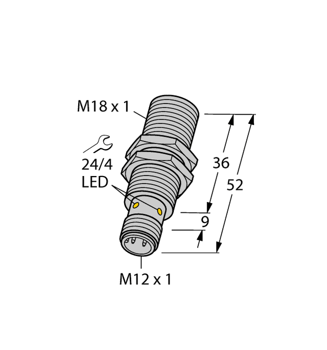 BI5-M18-Y1X-H1141 Part Image. Manufactured by Turck.