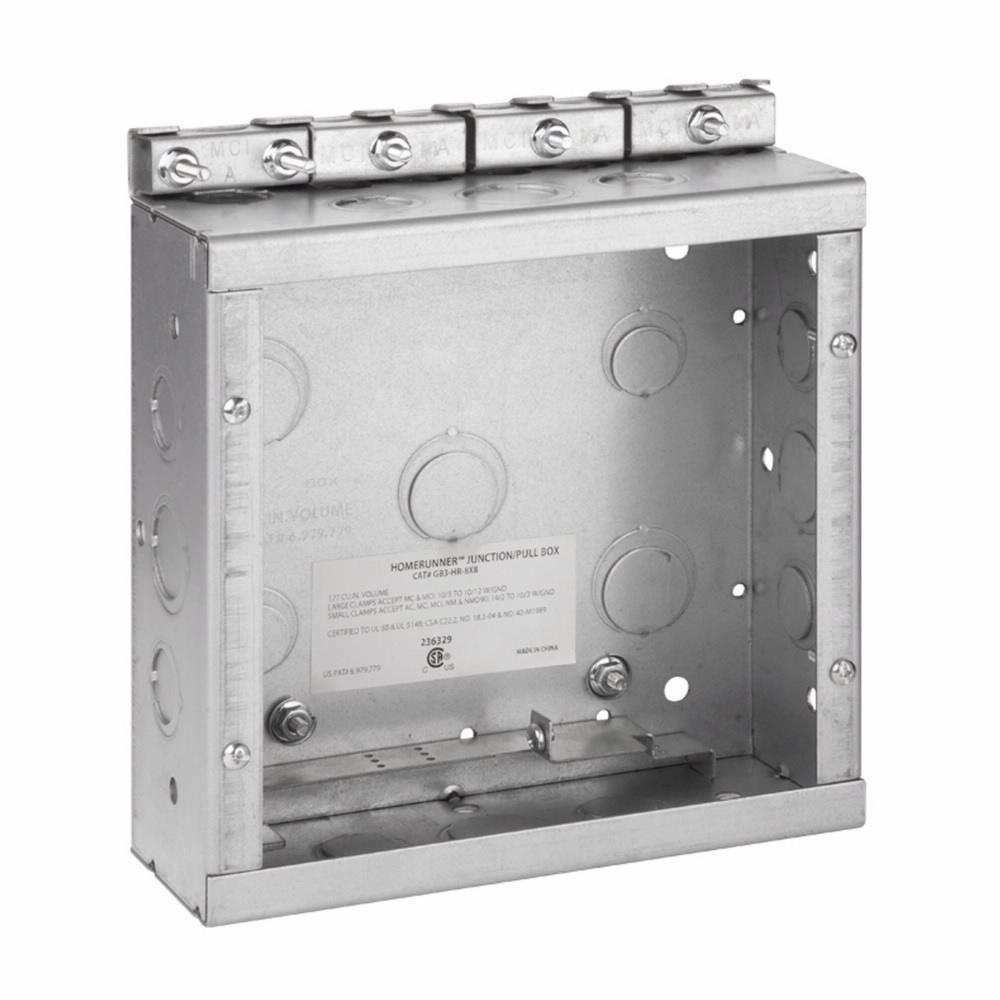 Eaton Corp HRC1212S Eaton Crouse-Hinds series HomeRunner Junction Box Cover, Steel, Use with 12 x 12 box, Surface mount cover