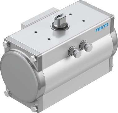 Festo 8047616 semi-rotary drive DFPD-80-RP-90-RD-F0507 double-acting, rack and pinion engineering design, connection pattern to NAMUR VDI/VDE 3845 for mounting solenoid valves, position sensors and positioners, standard connection to process valve fitting ISO 5211. Siz
