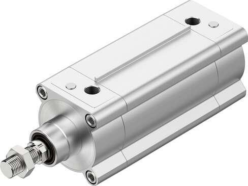 Festo 1781071 standards-based cylinder DSBF-C-80-400-PPSA-N3-R Stroke: 400 mm, Piston diameter: 80 mm, Piston rod thread: M20x1,5, Cushioning: PPS: Self-adjusting pneumatic end-position cushioning, Assembly position: Any