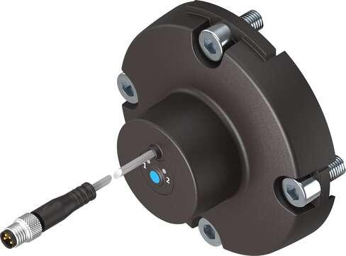 Festo 2393550 position sensor SRBS-Q12-40-E270-EP-1-S-M8 is used to detect the rotation of the shaft for quarter turn actuators, sensing is magnetic and contactless. Design: Round, Based on the standard: EN 60947-5-2, Authorisation: (* RCM Mark, * c UL us - Listed (OL)