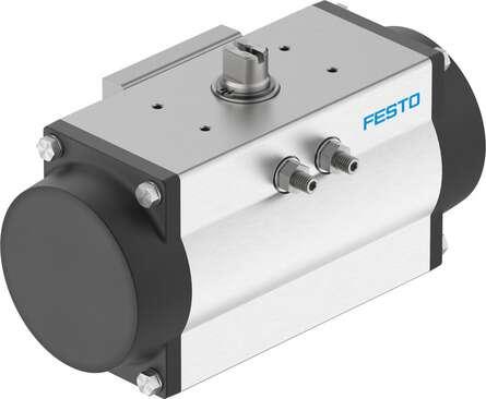 Festo 8102835 semi-rotary drive DFPD-N-160-RP-90-RS35-F07-R3-C Size of actuator: 160, Flange hole pattern: F07, Swivel angle: 90 deg, End-position adjustment range at 0°: -5 - 5 deg, End-position adjustment range at 90°: -5 - 5 deg