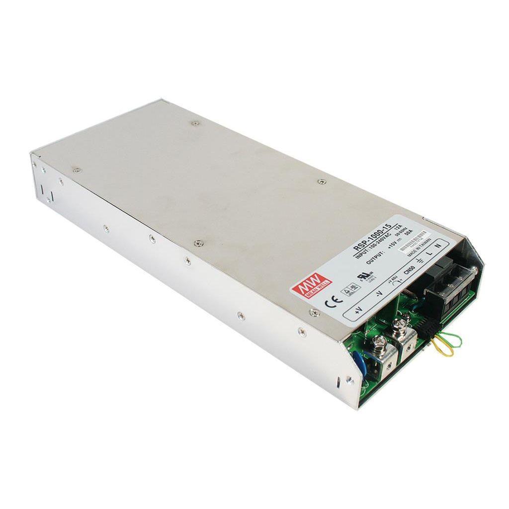 MEAN WELL RSP-1000-48 AC-DC Single Output Enclosed power supply; Output 48VDC Single Output at 21A; PFC; forced air cooling