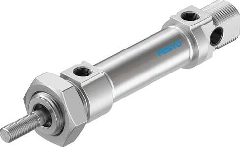 Festo 546403 round cylinder DSNU-3/4"-1"-PPV-A Based on DIN ISO 6432, for proximity sensing. Various mounting options, with or without additional mounting components. With adjustable end-position cushioning. Stroke: 1 ", Piston diameter: 3/4", Piston rod thread: 5/16-