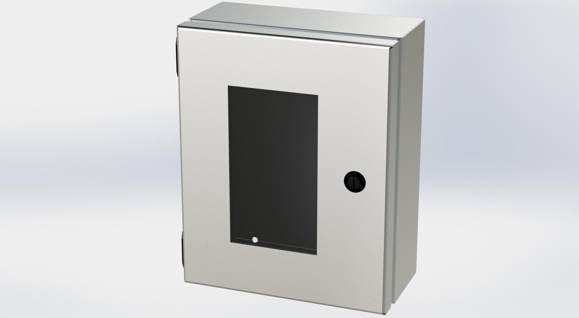 Saginaw Control SCE-1008ELJWSS S.S. ELJ Enclosure W/Viewing Window, Height:10.00", Width:8.00", Depth:4.00", #4 brushed finish on all exterior surfaces. Optional sub-panels are powder coated white.