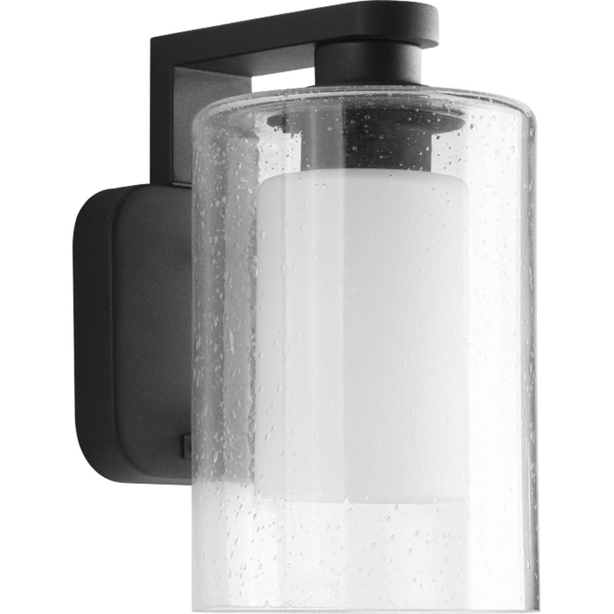 Hubbell P6038-31 Outdoor lighting adds both beauty and enhances the safety of your home or property. Compel is our new outdoor collection featuring modern forms and layered glass. Etched opal glass within a seeded glass shade offers individuals design flexibility, as fixt