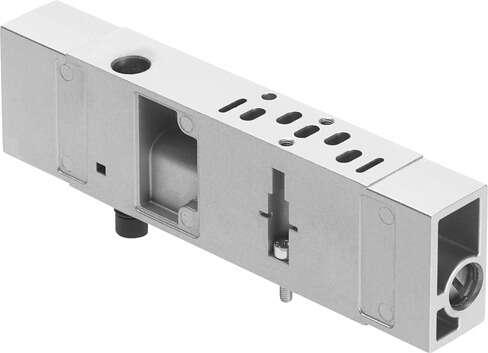 Festo 540176 flow control plate VABF-S4-2-F1B1-C For valve terminals VTSA and VTSA-F, standard port pattern to 15407-2, for mounting between manifold sub-base and valve, for restricting exhaust air ports 3 and 5 on the valve. Width: 18 mm, Based on the standard: ISO 1