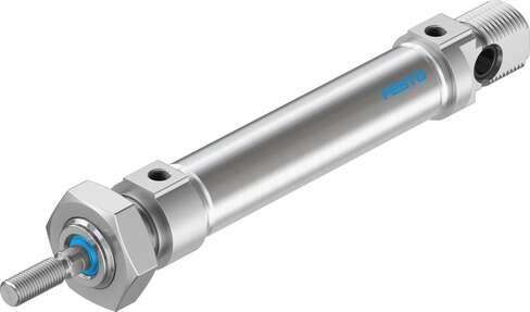 Festo 19200 standards-based cylinder DSNU-16-40-P-A Based on DIN ISO 6432, for proximity sensing. Various mounting options, with or without additional mounting components. With elastic cushioning rings in the end positions. Stroke: 40 mm, Piston diameter: 16 mm, Pist