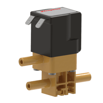 Humphrey 37025110 Solenoid Valves, Small 2-Way & 3-Way Solenoid Operated, Number of Ports: 3 ports, Number of Positions: 2 positions, Valve Function: Diverter, Piping Type: Inline, Direct Piping, Size (in)  HxWxD: 2.99 x 1.21 x 1.49, Media: Aggressive Liquids & Gases