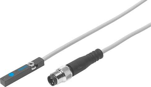 Festo 551387 proximity sensor SIES-8M-PS-24V-K-0,3-M8D inductive, cable with plug, can be flush-mounted, N/O function Design: for T-slot, Conforms to standard: EN 60947-5-2, Authorisation: (* RCM Mark, * c UL us - Listed (OL)), CE mark (see declaration of conformity):
