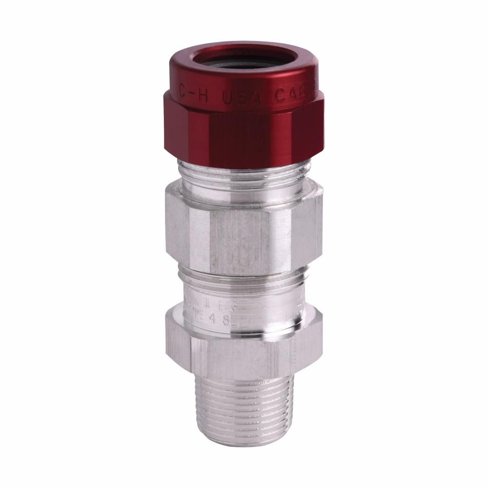 Eaton Corp TMCX8302 BR Eaton Crouse-Hinds series TMCX cable gland,Metal-cladcorrugated,TECK armoured and tray cable,Armoured barrier and non-armoured barrier, Brass, Outer Sheath:2.52-3.28", 3" NPT,Armor Range:2.45-3.02"