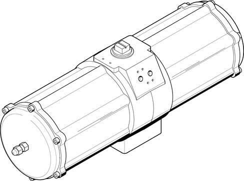 Festo 549690 semi-rotary drive DAPS-1920-090-RS2-F16 single-acting, Namur valves not suited for direct flange-mounting. Size of actuator: 1920, Flange hole pattern: F16, Swivel angle: 90 deg, End-position adjustment range at 0°: -5 - 5 deg, End-position adjustment ran