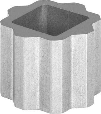 Festo 8086384 reducing sleeve DARQ-R-A-S17-S8-17 Length: 17 mm, Container size: 1, Design structure: (* Internal square and external octagon, * Reducing sleeve), Corrosion resistance classification CRC: 2 - Moderate corrosion stress, Product weight: 36 g