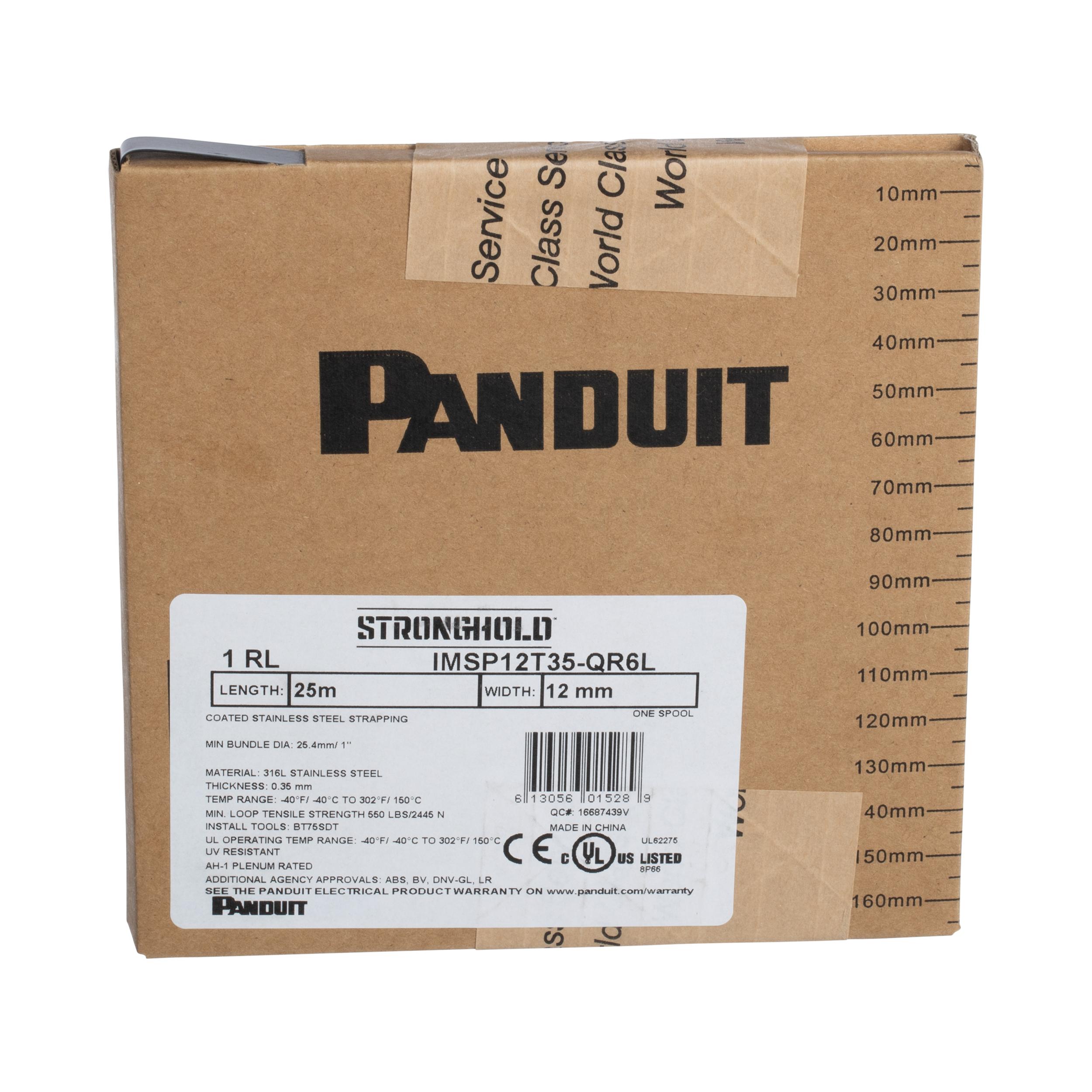 Panduit IMSP12T35-QR6L StrongHold™ Custom Length Stainless Steel Strapping