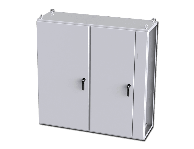 Saginaw Control SCE-TD181806LG 2DR IMS Disc. Enclosure, Height:70.87", Width:70.87", Depth:22.00", Powder coated RAL 7035 gray inside and out.