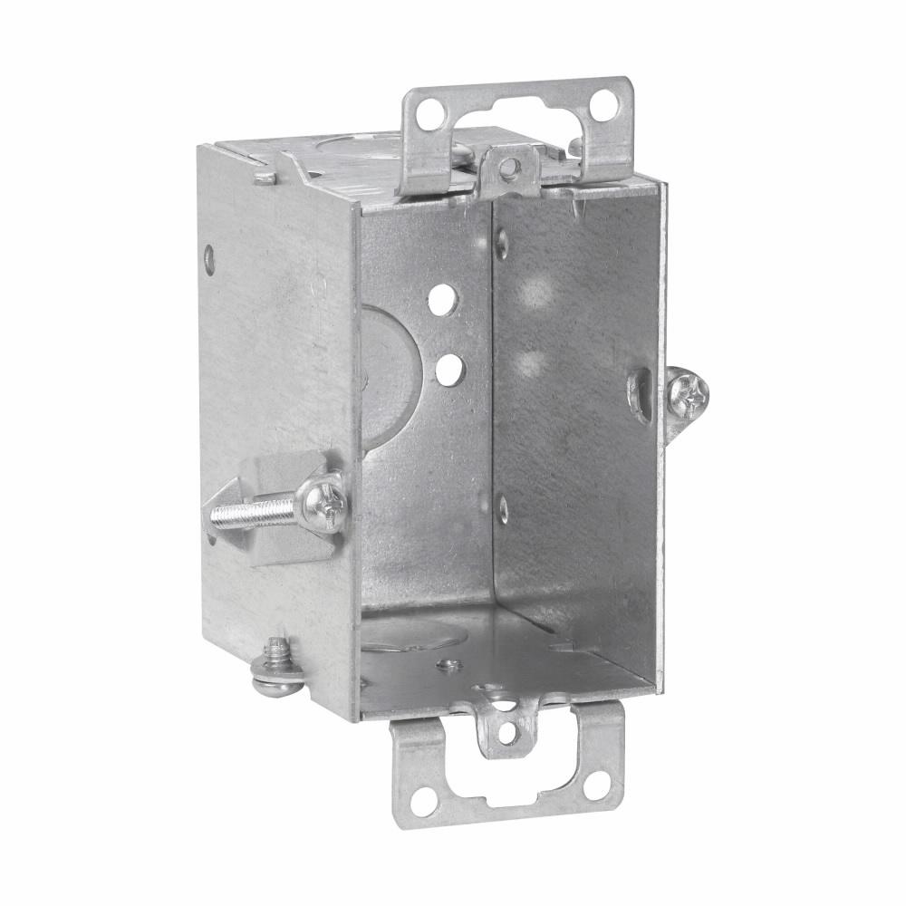 Eaton TP131 Eaton Crouse-Hinds series Switch Box, (1) 1/2", Hold-Tite, Conduit (no clamps), 2", (1) 1/2" - T, Steel, Ears, Gangable, 10.0 cubic inch capacity