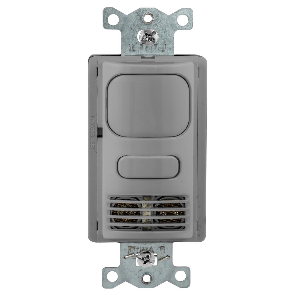 Hubbell AD2240GY1 Occupancy/Vacancy Sensors, Wall Switch,Adaptive Dual Technology, 1 Circuit, 24V DC, Gray 
