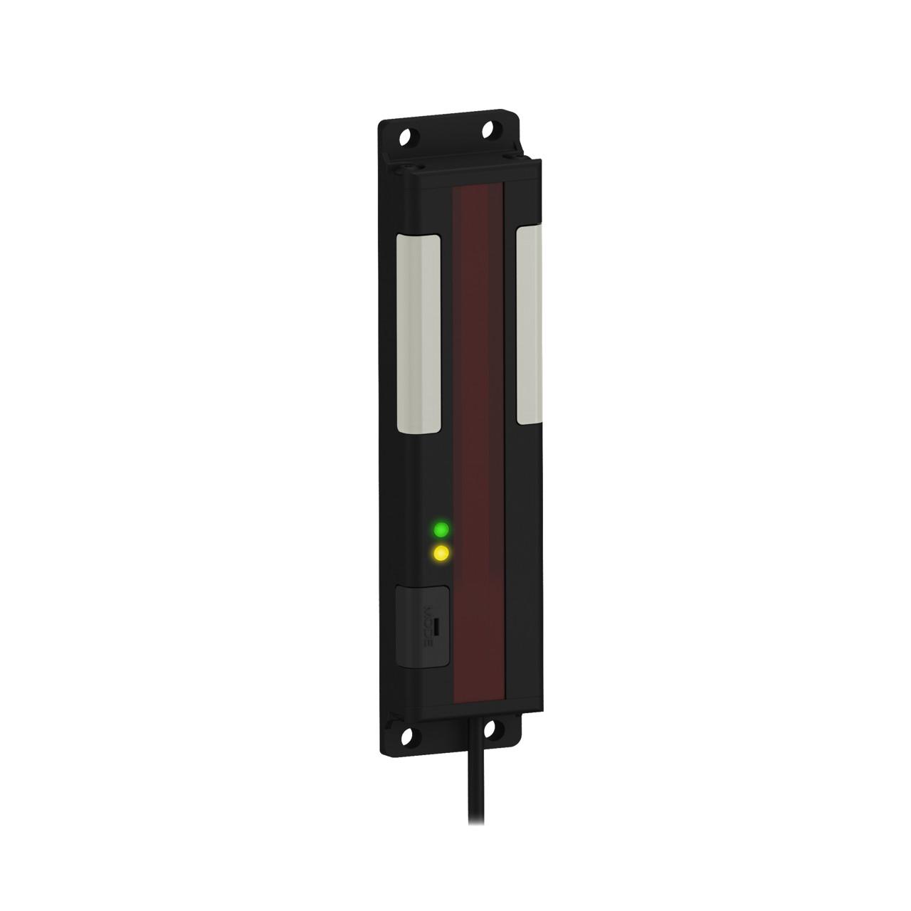 Banner PVA100N6EQ Flat-mount array optical sensor for error-proofing of bin handpicking operations - through-beam sensing emitter only - Banner Engineering (PVA) - Part #51929 - Array height 6.5" / 100mm (5 beams) - Supply voltage 12-30Vdc (12Vdc-24Vdc nom.) - Pre-wired wi