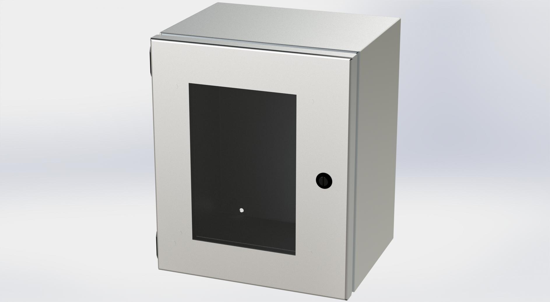 Saginaw Control SCE-12108ELJWSS S.S. ELJ Enclosure W/Viewing Window, Height:12.00", Width:10.00", Depth:8.00", #4 brushed finish on all exterior surfaces. Optional sub-panels are powder coated white.