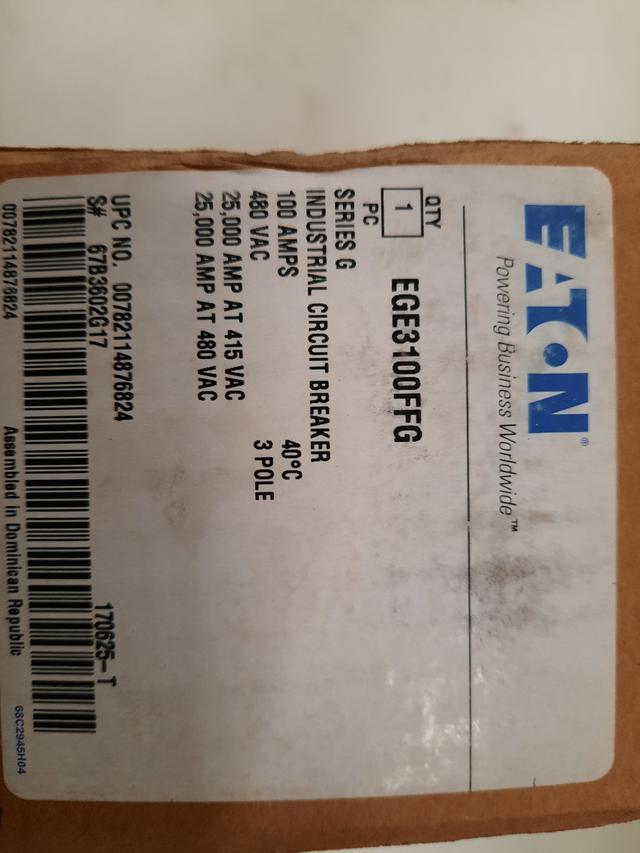 EGE3100FFG Part Image. Manufactured by Eaton.