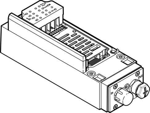 Festo 549045 AS-i module VAEM-S6-S-FAS-8-8E Fieldbus interface: (* Socket M12x1/4-pin, * Plug, M12x, 4-pin), Device-specific diagnostics: (* Short-circuit / overload, inputs, * Undervoltage, * Via periphery error:), Assembly position: Any, Max. number of valve positio