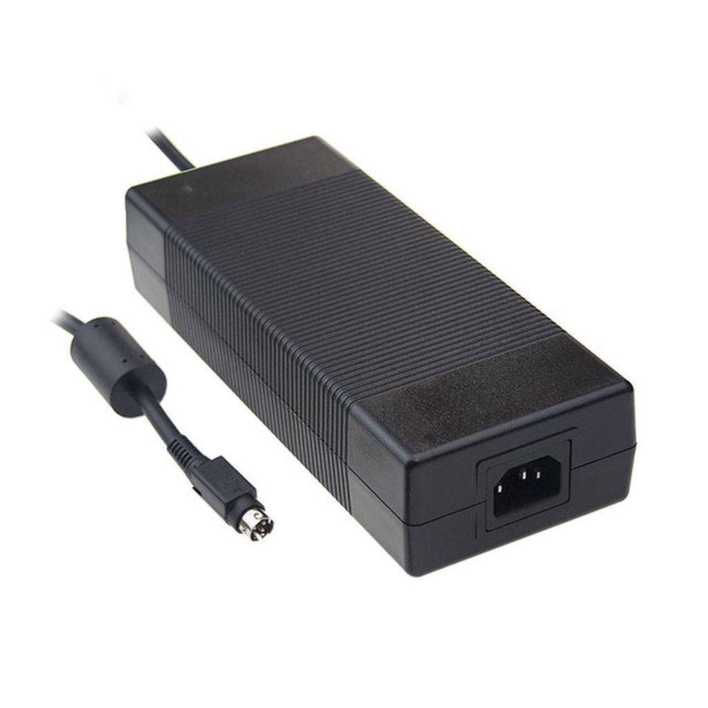 MEAN WELL GST220A20-R7B AC-DC Industrial desktop adaptor with PFC; Output 20Vdc at 11; 3 pole AC inlet IEC320-C14