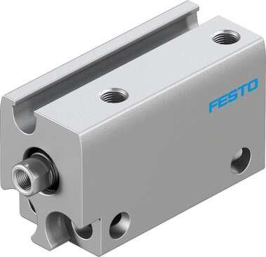 Festo 5173733 compact cylinder ADN-S-6-10-I-A Stroke: 10 mm, Piston diameter: 6 mm, Cushioning: No cushioning, Assembly position: Any, Mode of operation: double-acting