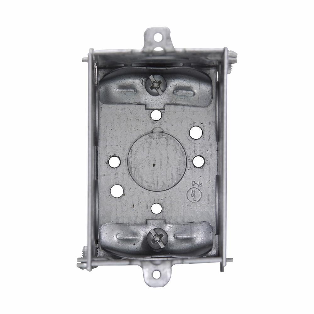 Eaton TP236 Eaton Crouse-Hinds series Switch Box, (1) 1/2", 2, NM clamps, 3-1/2", Steel, Gangable, 18.0 cubic inch capacity
