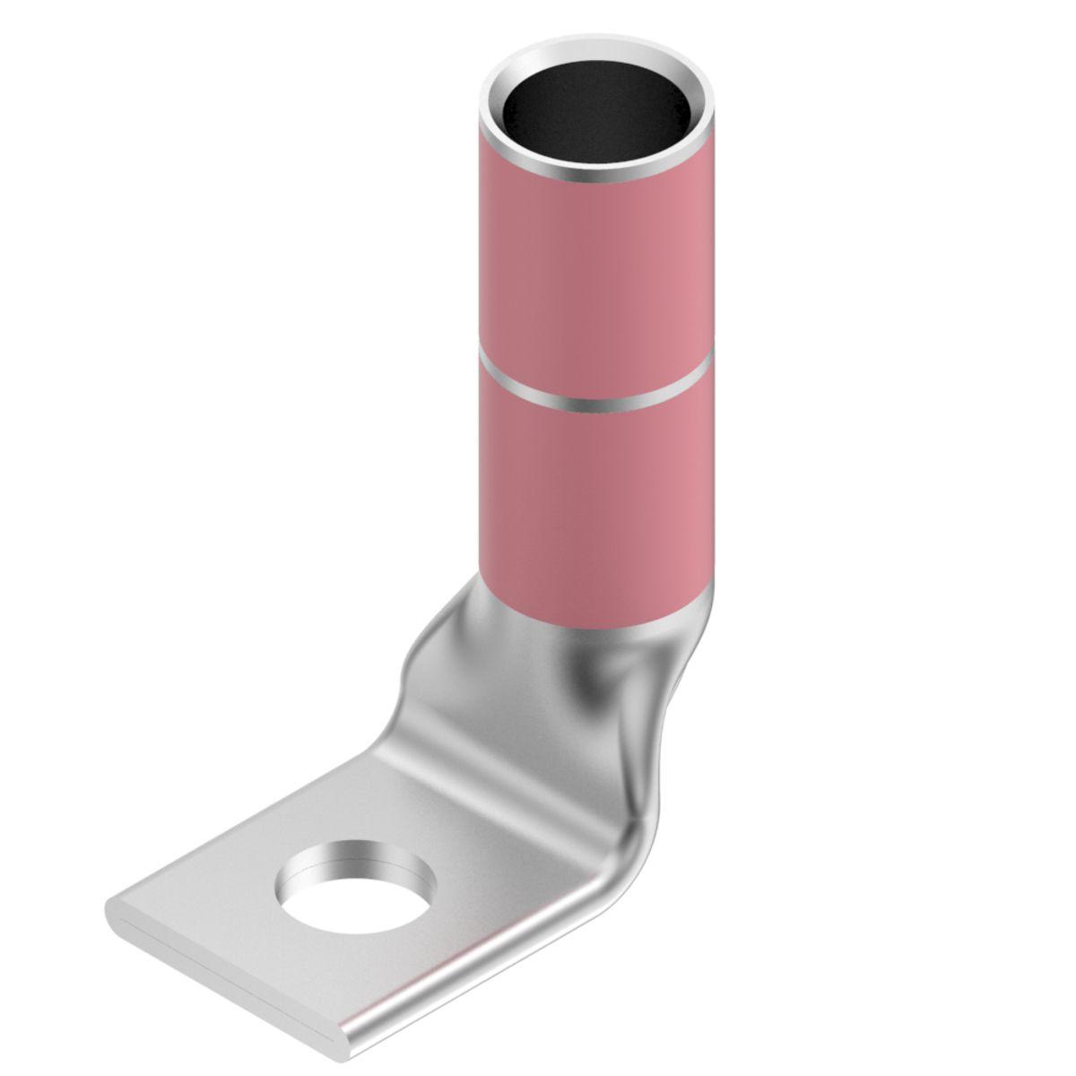 Hubbell YA3890 700 kcmil CU, One Hole, 5/8 Stud Size, Long Barrel, Internal Chamfer, Tin Plated, UL/CSA, 90°C, Up to 35kV,PINK Color Code, 400 Die Index. 