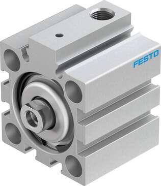 Festo 188192 short-stroke cylinder AEVC-32-5-I-P-A For proximity sensing, piston-rod end with female thread. Stroke: 5 mm, Piston diameter: 32 mm, Spring return force, retracted: 22 N, Based on the standard: (* ISO 6431, * Hole pattern, * VDMA 24562), Cushioning: P: F