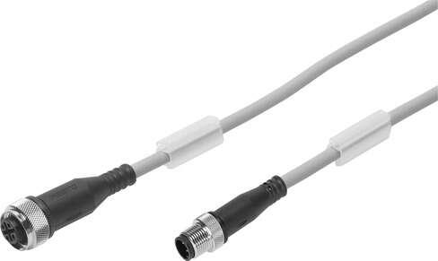 Festo 554036 connecting cable NEBU-M12G5-K-2.5-M8G4 for proximity sensor SIEA and signal converter SVE4 Conforms to standard: (* Core colours and connection numbers to EN 60947-5-2, * EN 61076-2-101, * EN 61076-2-104), Cable identification: with 2x label holders, Prod