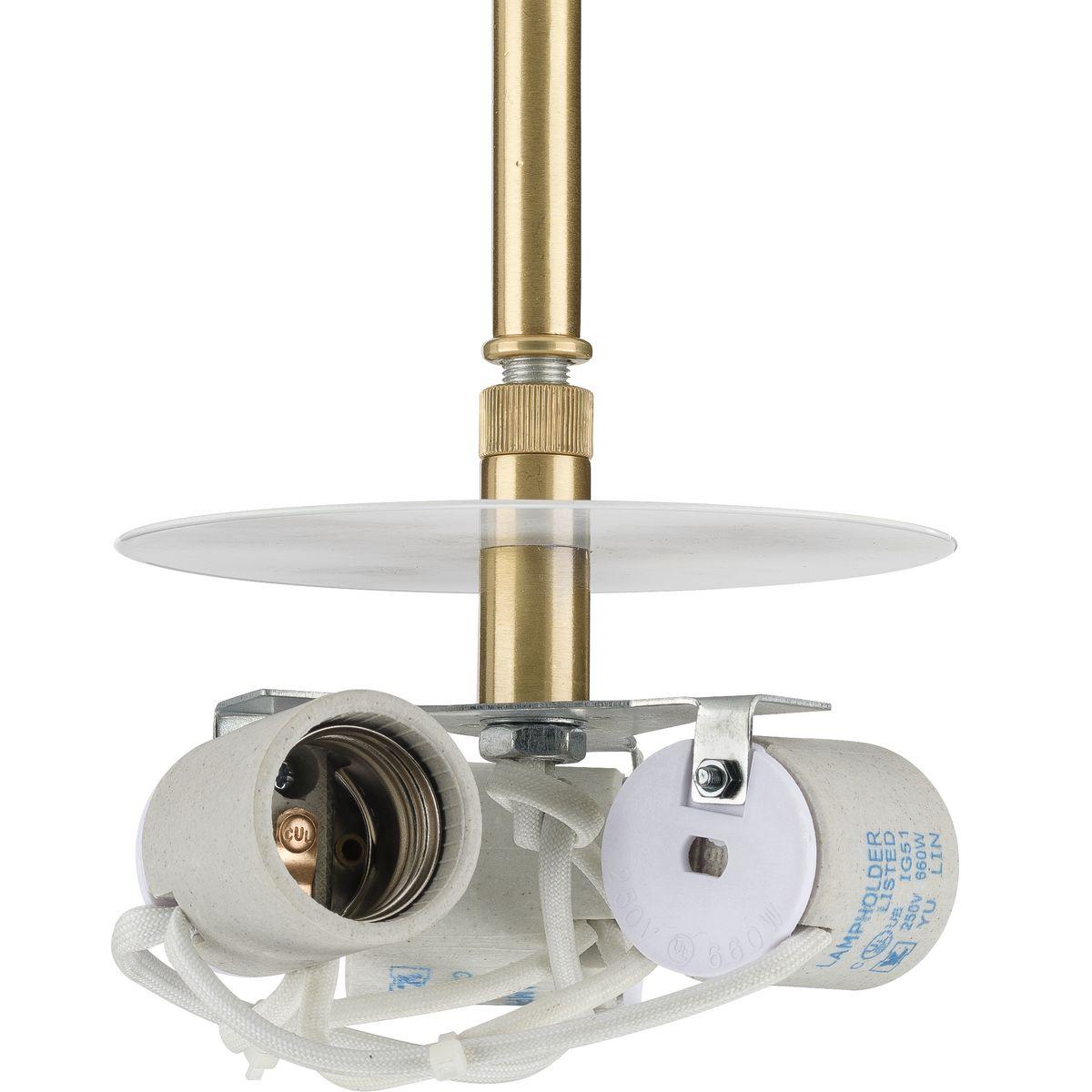 Hubbell P5199-12 This versatile modular pendant stem kit system will help to make installation simple. The stem kit allows you to customize lighting to perfectly fit the personality of your home. A satin brass finish coats this pendant stem kit system.  ; Customize lighti