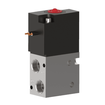 Humphrey 310RC1205060 Solenoid Valves, Small 2-Way & 3-Way Solenoid Operated, Number of Ports: 3 ports, Number of Positions: 2 positions, Valve Function: Single Solenoid, Multi-purpose, Piping Type: Inline, Direct Piping, Coil Entry Orientation: Rotated, over port 1, Size (in)
