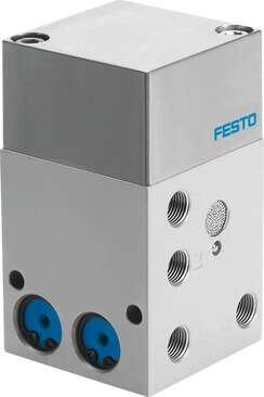 Festo 576656 control block for two-hand start ZSB-1/8-B Nominal size: 4 mm, Type of actuation: pneumatic, Assembly position: Any, Safety function: Two-hand operation, Performance level (PL): Two-hand operation/Cat. 1, PLc