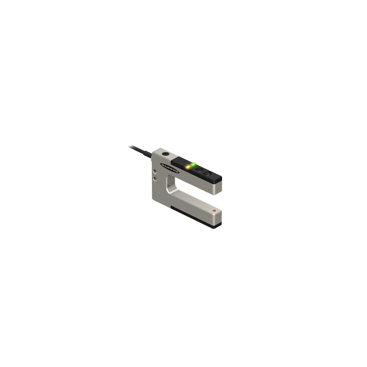 Banner SLM20B6 Photo-electric rugged metal slot / optical fork sensor - Banner Engineering (SLM series) - Part #79217 - slot width (passageway) 20mm - 1 x digital output (PNP/NPN transistor) (Light-ON or Dark-ON operation) - Supply voltage 10Vdc-30Vdc (12Vdc / 24Vdc nom